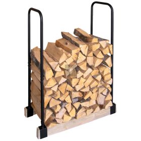 Állítható fatároló polc, fekete