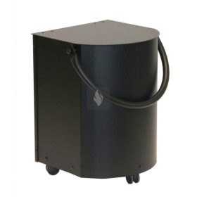 Pelletkosár, fekete, gurulós