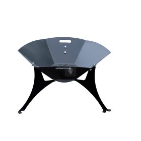 Tűzrakó tál acéllemezből, fekete 