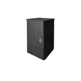   Pellettartó láda, gurulós, töltési szintjelzővel, fekete