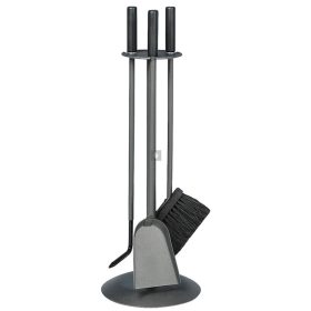   Kandallótisztító készlet, 1 tányéros, antracit, 3 részes