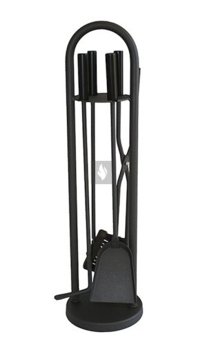 Kandallótisztító készlet, kör talpas, antracit, 4 részes