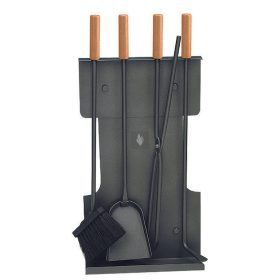 Fali kandallótisztító készlet, antracit, 4 részes