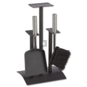 Kandallótisztító szett, emeletes, antracit, 2 részes