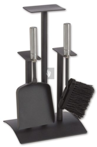 Kandallótisztító szett, emeletes, antracit, 2 részes