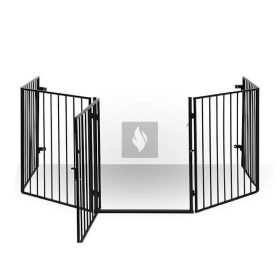 Biztonsági rács, ajtóval, fekete


