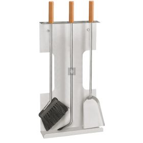 Fali kandallótisztító készlet, matt acél, 3 részes