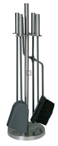 Kandallótisztító készlet, matt acél, 4 részes