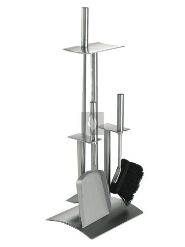 Kandallótisztító, emeletes, rozsdamentes acél, 3 részes