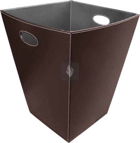 Műbőr tárolókosár, barna