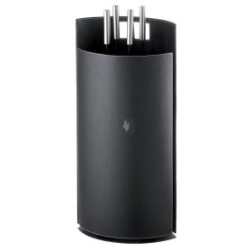 Kandallótisztító szett, műbőr, fekete, 4 részes