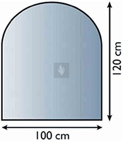 Kandalló alátét üveglap 100x120 cm kerekített téglalap alakú 6mm