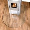 Kandalló alátét üveglap 100x100 cm kerekített téglalap alakú 6mm