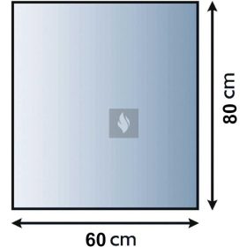 Kandalló alátét üveglap 60x80 cm téglalap alakú 6mm