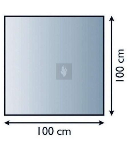 Kandalló alátét üveglap 100x100 cm négyzet alakú 6mm
