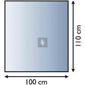 Kandalló alátét üveglap 100x110 cm téglalap alakú 6mm