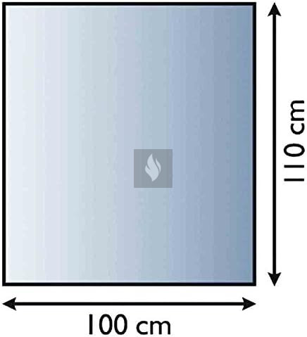Kandalló alátét üveglap 100x110 cm téglalap alakú 6mm