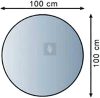 Kandalló alátét üveglap D=100 cm kör alakú 8mm