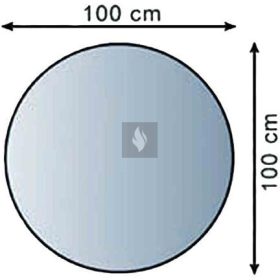 Kandalló alátét üveglap D=100 cm kör alakú 8mm