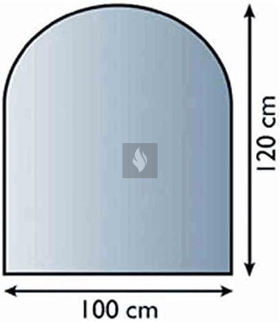 Kandalló alátét üveglap 100x120 cm kerekített téglalap alakú 8mm
