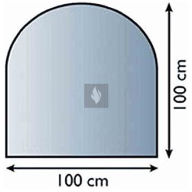   Kandalló alátét üveglap 100x100 cm kerekített téglalap alakú 8mm