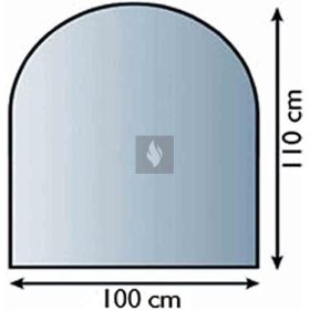   Kandalló alátét üveglap 100x110 cm kerekített téglalap alakú 8mm