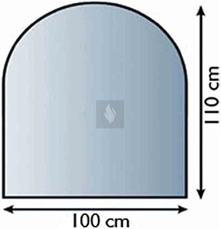 Kandalló alátét üveglap 100x110 cm kerekített téglalap alakú 8mm