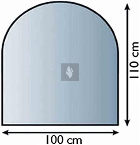 Kandalló alátét üveglap 100x110 cm kerekített téglalap alakú 8mm