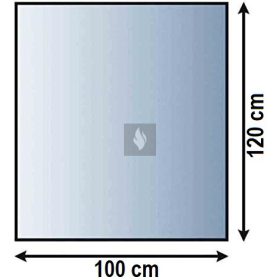 Kandalló alátét üveglap 100x120 cm téglalap alakú 8mm