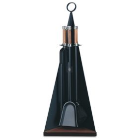   Kandallótisztító készlet, háromszög testű, fekete, 3 részes