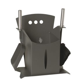   Kandallótisztító készlet, 2 részes, antracit, tárolóval