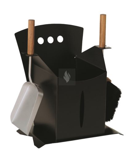 Kandallótisztító készlet, 2 részes, fekete, tárolóval