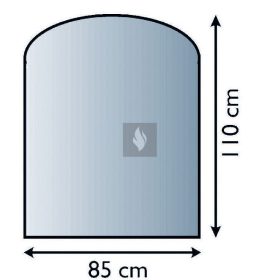   Kandalló alátét üveglap 85x110 cm íves téglalap alakú 8mm