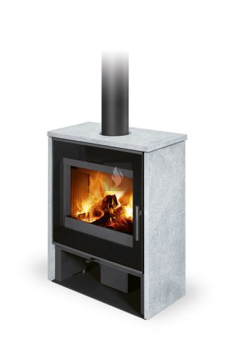 Romotop ALEDO G dekorüveg ajtós zsírkő Kandallókályha