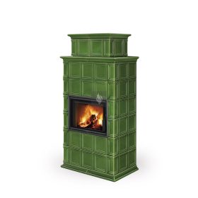   Romotop BARACCA 11 H kályhacsempe burkolatú kandallókályha - bővíthető hőtárolóval