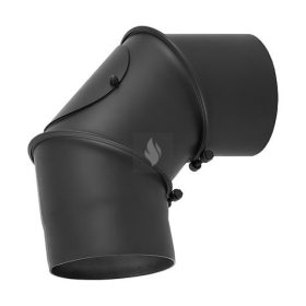   Ø130 mm 0-90° állítható füstcső könyök, tisztító nyílással, 2mm falvastagsággal