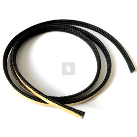   Hőálló lapostömítés 8x2mm szőtt öntapadós fekete 300°C