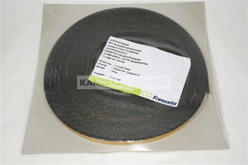 Hőálló lapostömítés 8x2mm szőtt öntapadós fekete 300°C