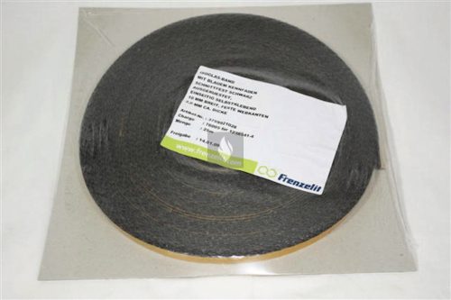 Hőálló lapostömítés 8x2mm szőtt öntapadós fekete 300°C