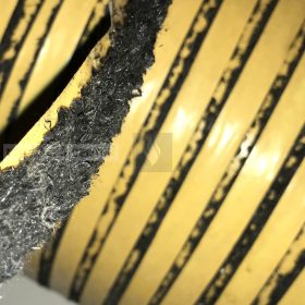   Hőálló lapostömítés 15x4mm szőtt öntapadós fekete - kandallóüveghez