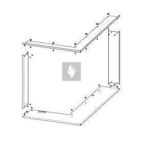 RAM12 takarókeret Romotop HEAT H R/L 3LF kandallóbetéthez