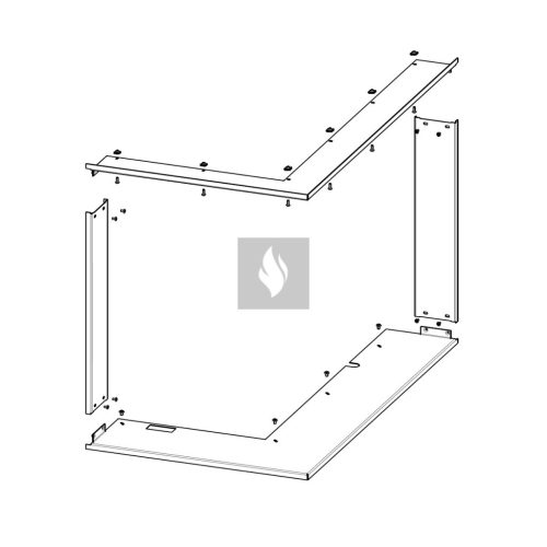 RAM12 takarókeret Romotop HEAT H R/L 3LF kandallóbetéthez