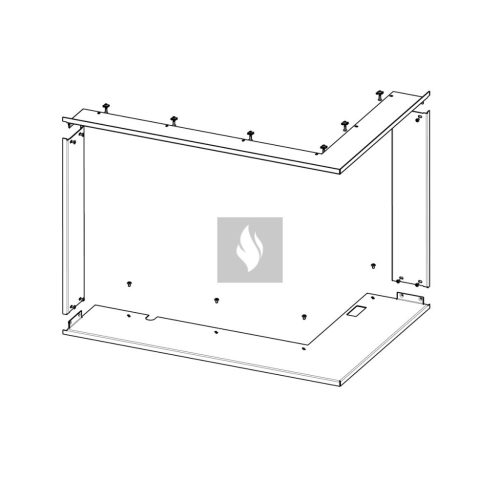 RAM12 takarókeret Romotop HEAT H R/L 3LG kandallóbetéthez