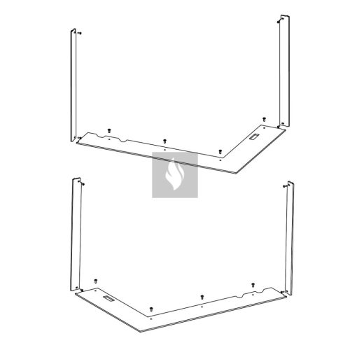 RAM13 takarókeret Romotop HEAT H R/L 3LG kandallóbetéthez