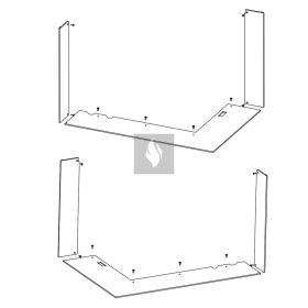 RAM14 takarókeret Romotop HEAT H R/L 3LG kandallóbetéthez