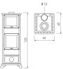 ITC DECOR C (exDAFNE OVEN) Légfűtéses kandallókályha sütővel