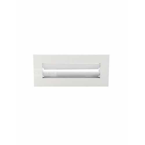 RÖGZÍTETT ZSALUS SZELLŐZŐRÁCS FEHÉR 220X95 mm