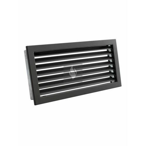 RÖGZÍTETT ZSALUS SZELLŐZŐRÁCS FEKETE 450X220 mm