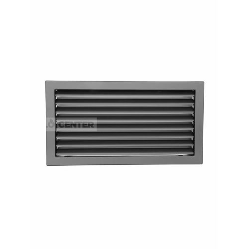 RÖGZÍTETT ZSALUS SZELLŐZŐRÁCS FEKETE 450X240 mm