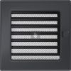 Egyszerű Szellőzőrács Grafit 17X17cm Zsalus
